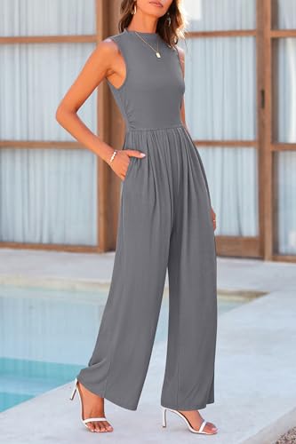 Image of PRETTYGARDEN Women's Summer Dressy Casual Jumpsuits
