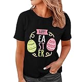Damen T-Shirt Damen Mode tiefer V-Ausschnitt Kurzarm Tops Solide Lässiges Lose Basic Sommer T Shirt Sport Tshirt Damen Locker Blusenhemd Sommer Top Fitness Kleidung Damen