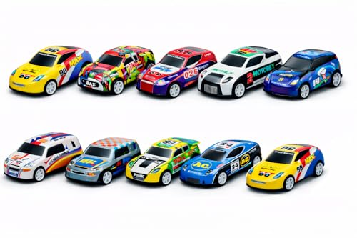 Image of Brand Conquer Die-Cast Metal Pullback Toy Cars, Mini Sports Car & Police Cars | Durable Metal Body Cars with Pull Back Mechanism | Kids Toy Cars Gift Set | Size 2.5 * 3 * 6.5 cm (Set of 10)