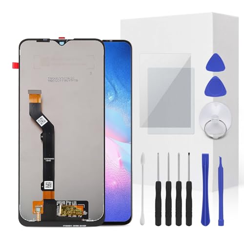 JENCYFU for Cricket Ovation 2 / AT&T Maestro Max EC1002 Screen Replacement Kit Full LCD Screen Display Touch Digitizer Full Assembly with Repair Tool for Model 6.82inch