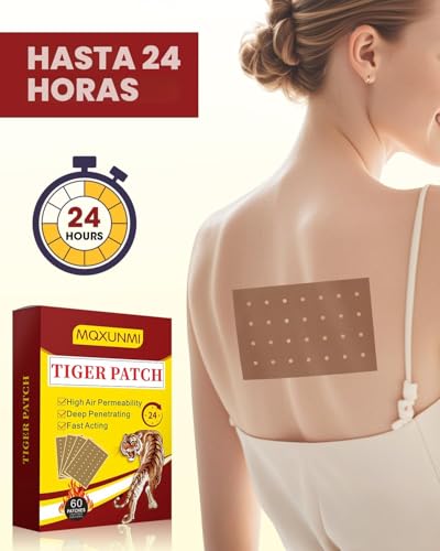 Miniatura 5 de Mqxunmi Parches De Tigre, 60 Parches Ultra Fuertes Para Aliviar El Dolor, Ajenjo Natural Que Alivia El Dolor Muscular, Parches De Calor Para Aliviar El Dolor Muscular De Espalda, Rodilla Y Hombro