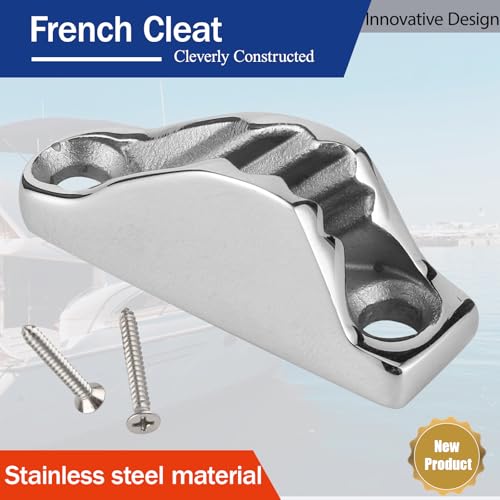 Image of Rope Cam Cleat, 316 Stainless Steel Rope Clam Cleat, Boat Clam Rope Line Clamp Jam Grip for Tensioning 6mm Boat Marine Yacht Ropes Ship Kayak Accessories Cleat Cleats for Boat