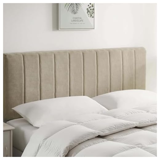 Upholstered Queen Headboard - Easy Assemble Channel Stitched Headboard Queen Size - Wall Mounted Headboards with 3D Soundproof Wall Panels Peel & Stick Floating Headboards, Linen