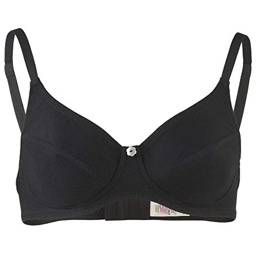 Engel Natur Damen BH ohne Bügel Reine Bio-Baumwolle, Schwarz, Gr. 85C