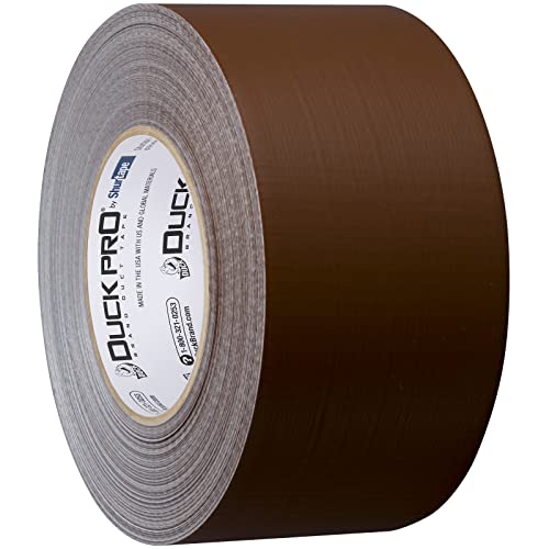 Image of Duck Pro by Shurtape Professional Grade, Industrial Colored Cloth Duct Tape for Industrial Color-Coding, HVAC and Automotive, 72mm x 60yd, 10.0 mil, Brown, 1 Roll (105506)