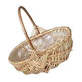 Material de mimbre natural: la cesta está confeccionada con mimbre resistente, que aporta un estilo artesanal y duradero, mejorando la decoración de interiores con toque campestre y acogedor.