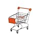 FUNCOCO Mini Carrello della Spesa, Mini Carrello a Mano per supermercato Carrello per la Spesa Carrello portaoggetti Finta Giocattolo per Bambini-Arancione