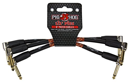 Câbles de raccordement coudés 15,2 cm pour organiser un pédalier guitare