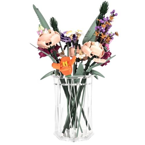 Clear Vase for Lego Flowers