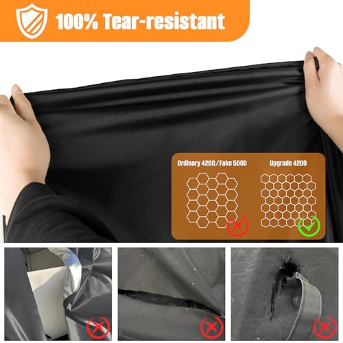 Kovshuiwe 4-Piece Outdoor Veranda Patio Garden Furniture Covers Set, Waterproof Upgraded 420D Heavy Duty Oxford Fabric Rattan Furniture Cover for Chair Sofa(Black)