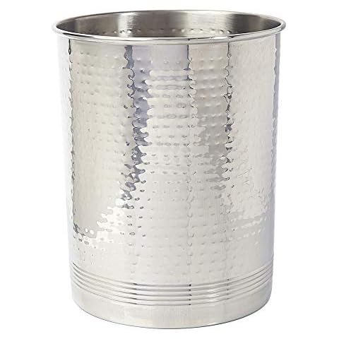 The London Homeware Company Hammersmith 1 - Hammered Metal Waste Bin Cover