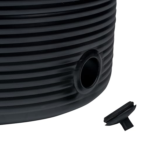 Garden Hose Holder Storage Pot with Lid Antique Ribbed | Water Hose Container Pot Outdoor or Indoor Use | Expandable Water Hose Hider Metal | Holds 125 ft Hose