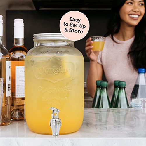 Estilo EST3071 Glass Drink Dispenser For Parties - 1 Gallon Gallon Drink Dispenser - Glass Beverage Dispenser thumb #5