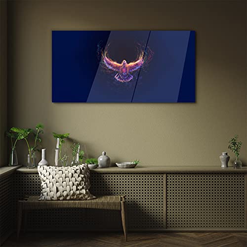 Tableau en verre 100x50cm avec impression oiseau pour décoration - 3