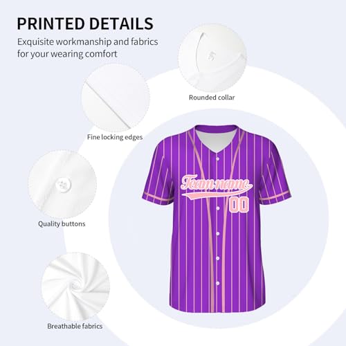 Camiseta personalizada de béisbol para hombres y mujeres, uniforme deportivo con nombre y número impresos miniatura 4