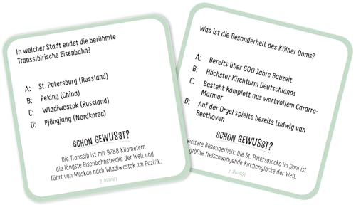 In 80 Fragen um die Welt - Städte: Kartenspiel für Globetrotter: Quizspiel mit 80 Karten | Geschenk für Weltenbummler und gegen Fernweh