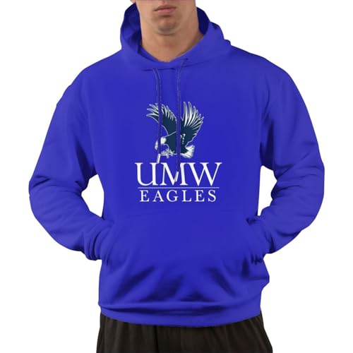 University Of Mary Washington Logo Hoodie Long Sleeve Pullover Casual Sweatshirt Hooded Noveltyblue