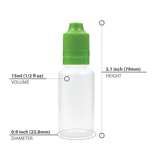 15Ml Pe Unicorn Pen Plastic Bottle With Child Resistant Tamper Evident Cap (5 Pack) Green #TOP3