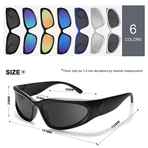 VANLINKER Wrap Around Sport Sunglasses for Women Trendy Fashion Athletic Shades4