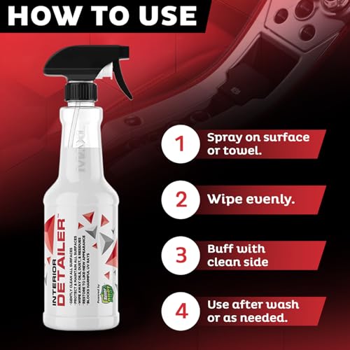 MAXL® Interior Car Cleaner Detailer Spray with NeverDust® Technology Formula (20oz, 1 Pack) - Repels Dust, Wipes Oil, Residue with Matte Finish for Leather, Dash, Trim & Screens - Safe on All Surfaces - Image 5