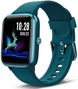 Fitpolo Fitness Tracker with Heart Rate Monitor, Smart Watch 1.3 inches Color Touch Screen IP68 Waterproof Step Calorie Counter Sleep Monitoring Pedometer Watches Activity Trackers (Midnight Green)