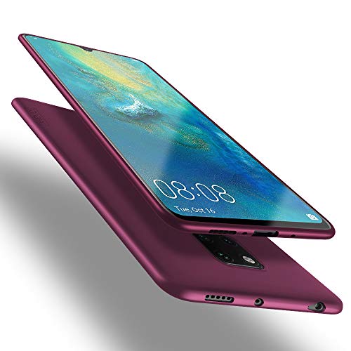 X-level Funda para Huawei Mate 20 X, Carcasa para Huawei Mate 20 X Suave TPU Gel Silicona Ultra Fina Anti-Arañazos y Protección a Bordes Funda Phone Case para Huawei Mate 20 X - Vino Rojo