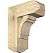 Ekena Millwork BKT0806X18X22MRC04RDF Merced Craftsman Rough Sawn Bracket w/Offset Brace, Douglas Fir