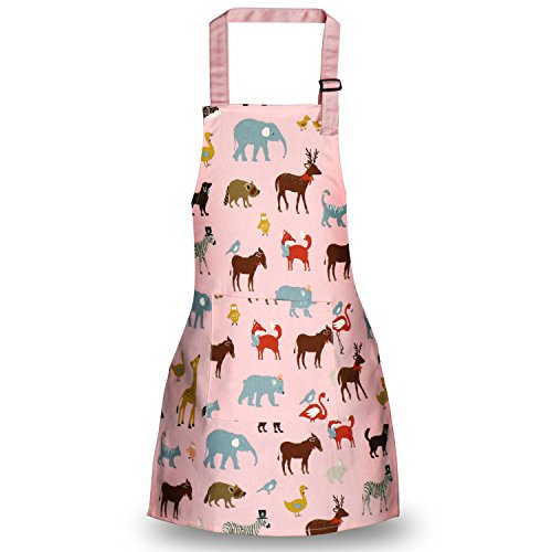 Delantales para niños Jennice House de algodón con correa ajustable de cuello para mini chef 2