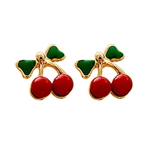 Uzinb Oído del Regalo del Aniversario Mujeres Little Girl Party Pendientes de la Cereza joyería de la Boda Espárragos Mujer