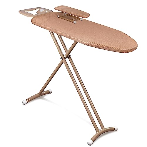 Extra Wide Ironing Board - 44"*15", Heavy Duty Iron Board with Iron Rest, Heat & Scorch Resistant Fabric, Height Adjustable Design Featuring Patent Technology, 3 Premium Steel Legs, Superior Upgraded