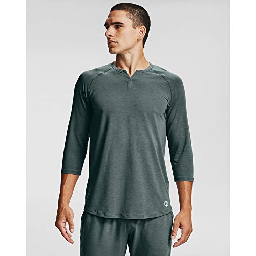 Under Armour Men's Recovery Sleepwear Henley , Lichen Blue (424)/Black , X-Large Tall
