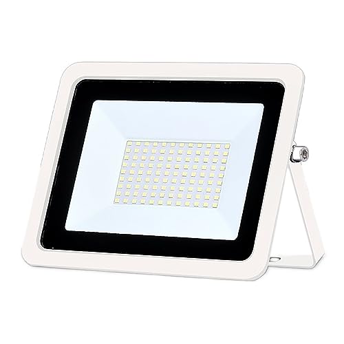 Projecteur LED étanche IP68 format carré 100W blanc chaud DELURA pour extérieur