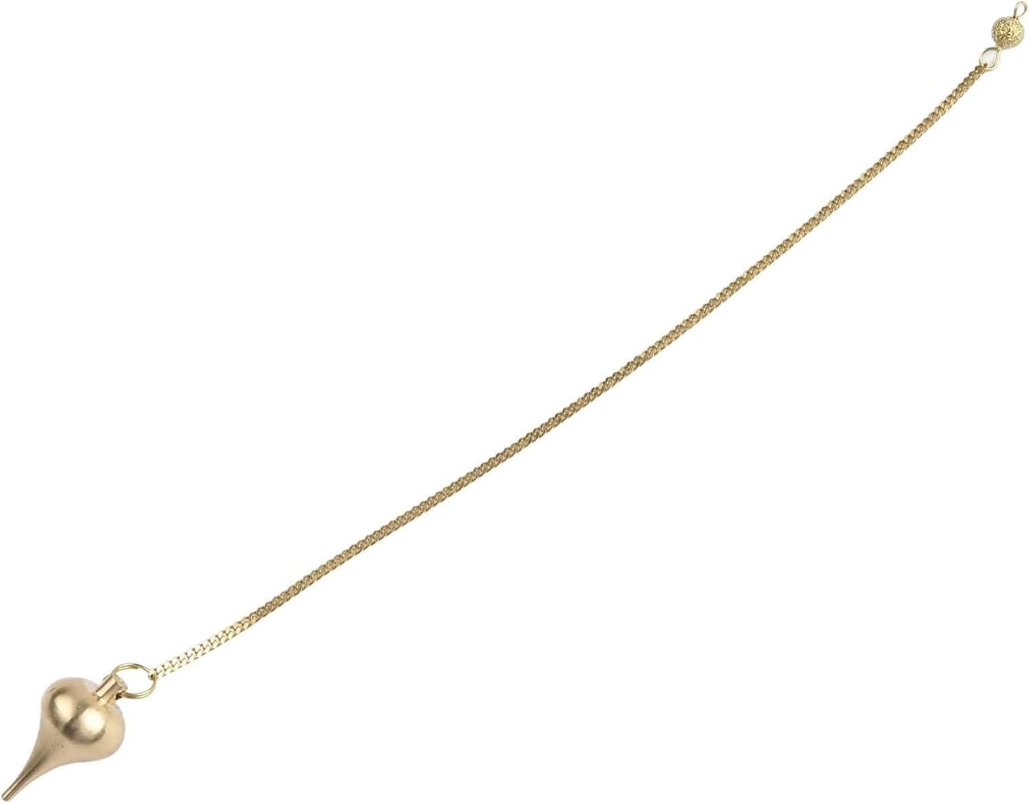 Divination Pendulum Copper Divining Rod with Metal Detector Pendant for Spiritual Dowsing and Energy Finding(A)