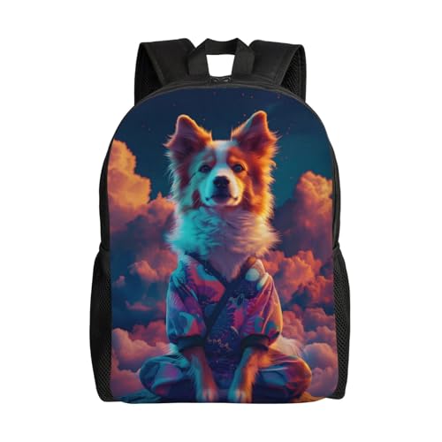 Comfort Fit Unisex Dog Kimono Clouds Sky Backpack Durable for Daily Commute & Travel Adventures 16 Inch
