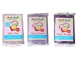 Fondant-Set 3x250g, Lila Töne, Roll- und Dekorfondant, Tortendekoration
