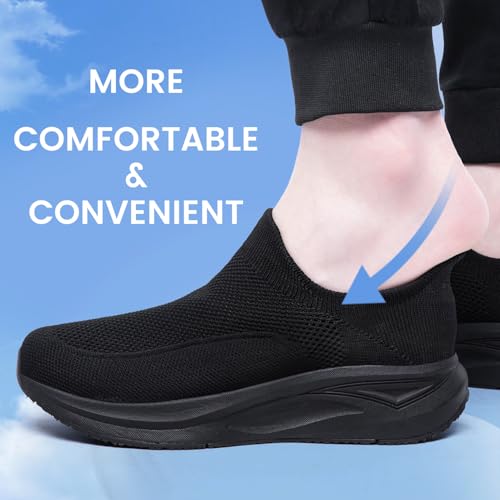 Men's Hands-Free Slip On Walking Shoes Non Slip Lightweight Comfortable Tennis Workout Sneakers4