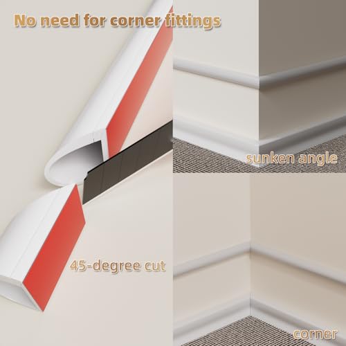 118" Side Open One Cord Hider (<1/4") for Wall Mounted Tv,Silicone Flexible Cable Cover to Hide Conceal Cords Along Wall,Wire Raceway Management Cable Concealer Channel,Electric Cord Organizer,White by KNEELISA - Image 5