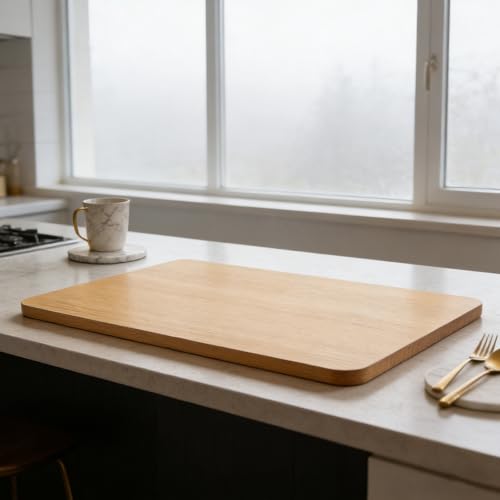 Plateau de table basse bois beige rectonculaire plan de travail - 3