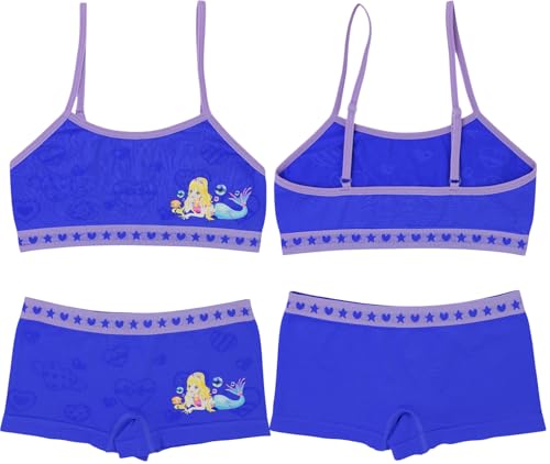 Image of ToBeInStyle Girl Pack of 6 Set Spaghetti Strap Training Bras & Boyshorts Bikinis