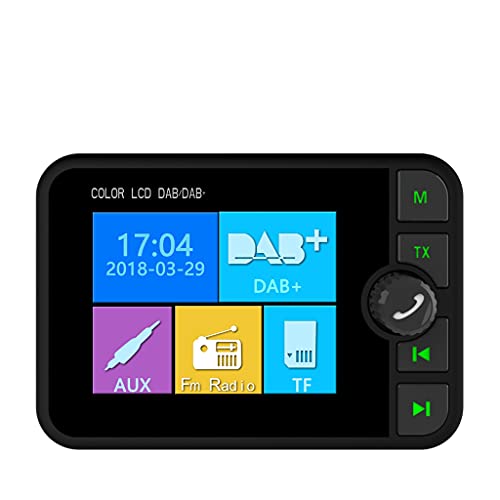 Receptor de radio DAB para coche con reproductor Bluetooth, compatible con transmisor FM