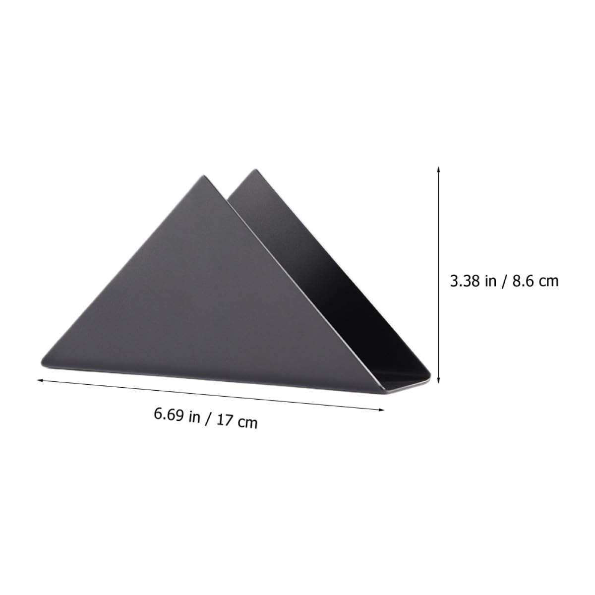 Servilleteros de Mesa de Acero Inoxidable 2 Unidades, Soporte Triangular Metálico Negro y Dorado, para Cocina, Restaurante y Cafetería, Dispensador Servilletas de Papel Resistente