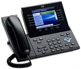 Cisco IP Phone Charcoal CP-8961-CL-K9 (5in Color Display, Slimline Handset, XML Applications,HD Voice, POE, Requires Cisco Communications Manager) (Renewed)