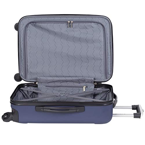 Travelers Club Chicago Hardside Expandable Spinner Luggage, Blue, Carry-On 20-Inch