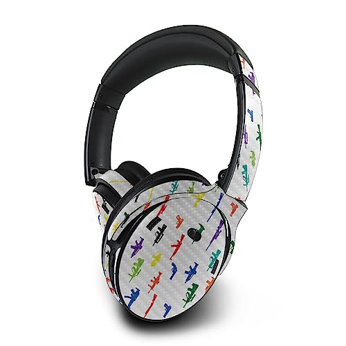 Image of MightySkins Carbon Fiber Skin Compatible With Bose QuietComfort 45 Headphones - Fun Guns | Protective, Durable Textured Carbon Fiber Finish | Easy To Apply, Remove, and Change Styles | Made in the USA