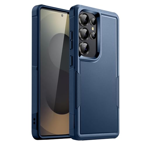 Image of KARWAN Shockproof Back Case Cover Compatible with Samsung Galaxy S23 Ultra, Heavy Duty Case with 360 Degree Camera Protection, Dual Layer Rugged Bumper Protection Cover with Matte Finish (Blue)