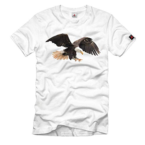 T-Shirt Aigle à tête Blanche Copytec vêtement motif animalier pour homme 5XL blanc