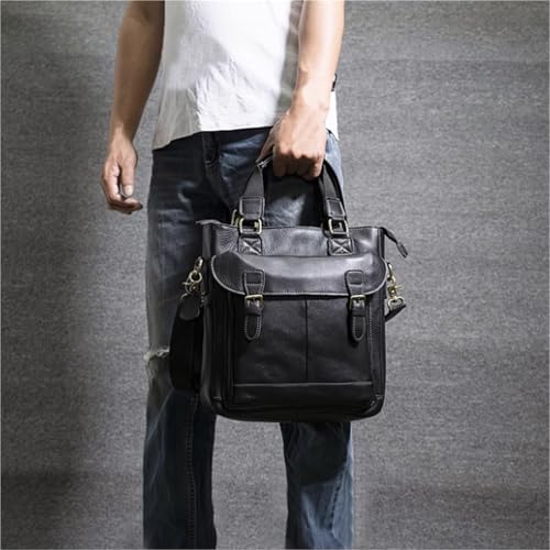 Handheld Crossbody Messenger Bag, Leather, Vintage Business Sport Travel Shoulder Bag, Waterproof, Multifunctional, for Men4