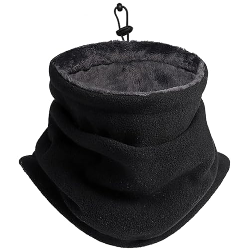 PVFZXS Pañuelo tubular, pañuelo multifunción de invierno, bufanda para hombre y mujer, pañuelo de cuello, calentador de cuello, cálido, calentador de cuello, deporte, moto, bicicleta, unisex (negro),