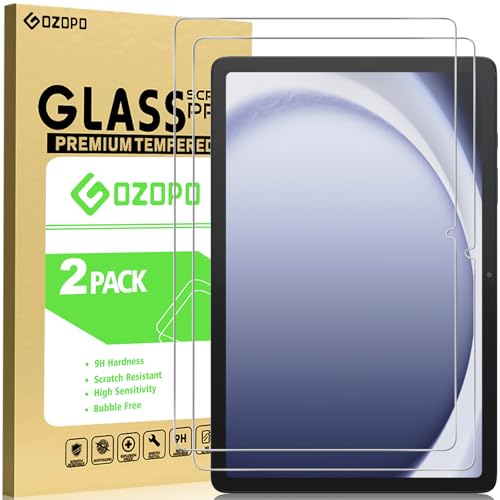 GOZOPO 2 Pack for Samsung Galaxy Tab A9 8.7 inch Screen Protector, HD Clear Tempered Glass Film