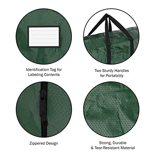 Elf Stor 83-Dt5512 Premium Green Christmas Bag Holiday Extra Large For Up To 9' Tree Storage, 1 Pack X 9 Ft #TOP2